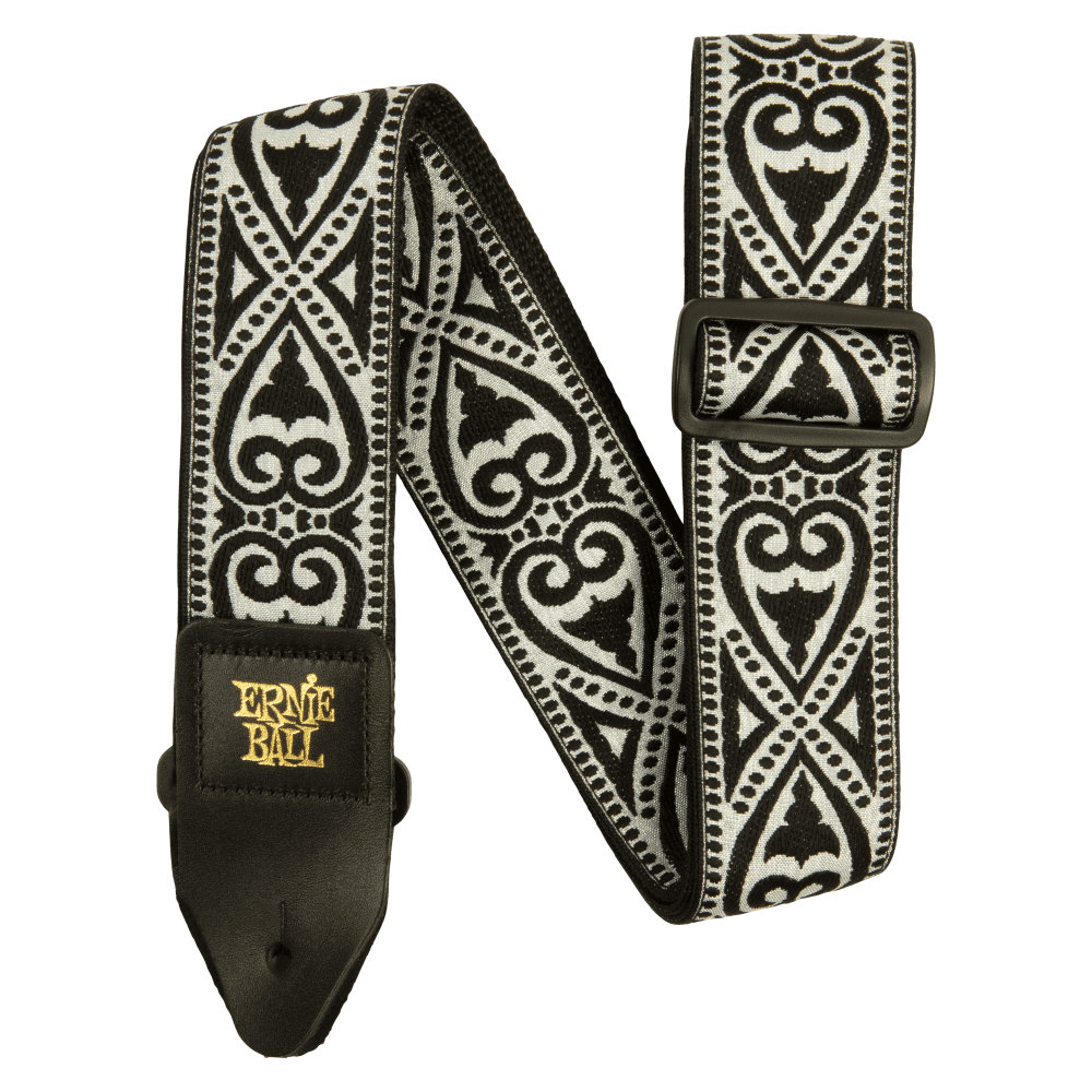 ERNIE BALL 5345 JACQUARD STRAP BLACK HEART ギターストラップ