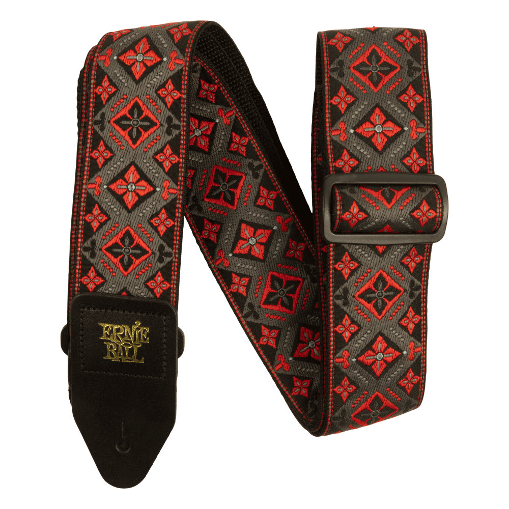 ERNIE BALL 5346 JACQUARD STRAP RED KING ギターストラップ