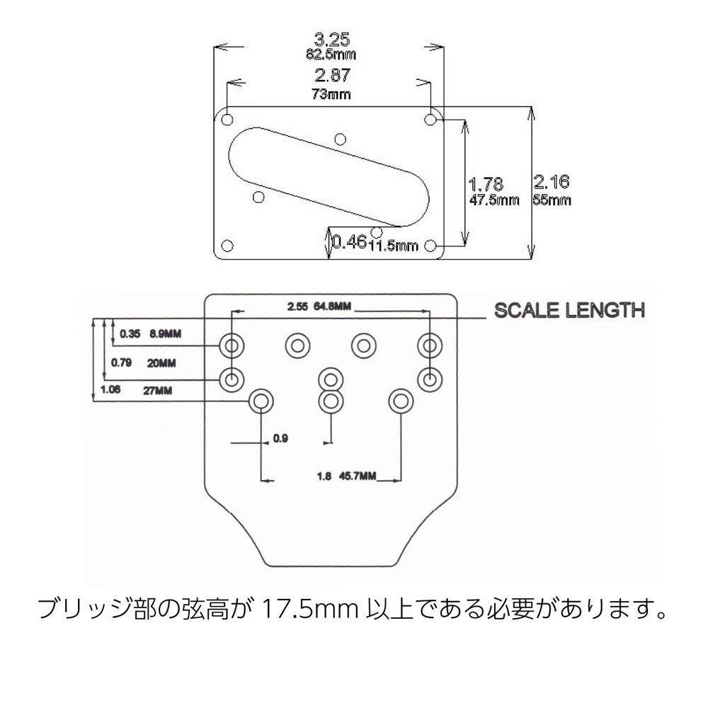 Stetsbar PRO III TELE F3 PICKUP PLATE SET CHROME テレキャスター用