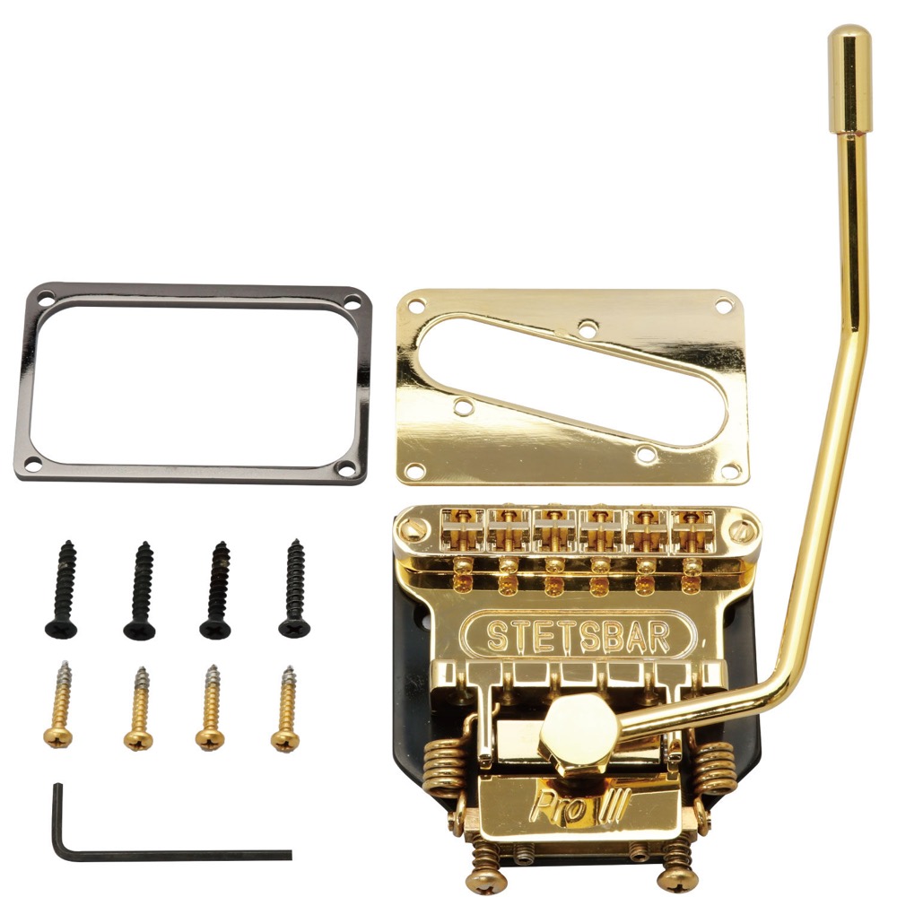 Stetsbar PRO III TELE F3 PICKUP PLATE SET GOLD テレキャスター用トレモロブリッジ