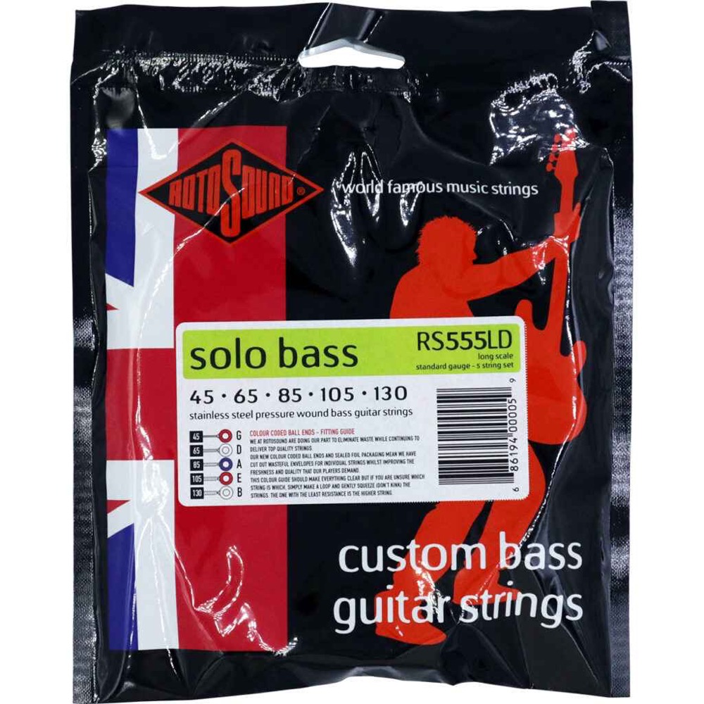 ROTOSOUND RS555LD SOLO BASS 55 5-STRING STANDARD 45-130 5弦ベース用 エレキベース弦