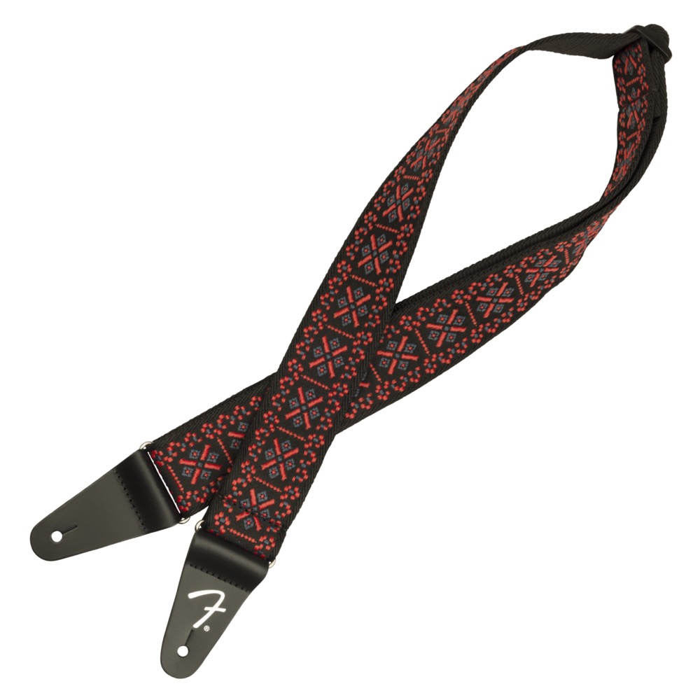 フェンダー Fender Pasadena Woven Strap Lattice Red 2 ギターストラップ