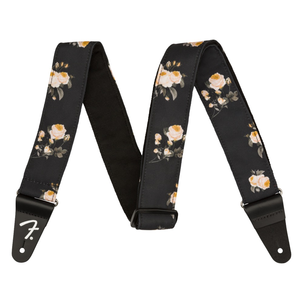 Fender Floral Strap Black 2" ギターストラップ