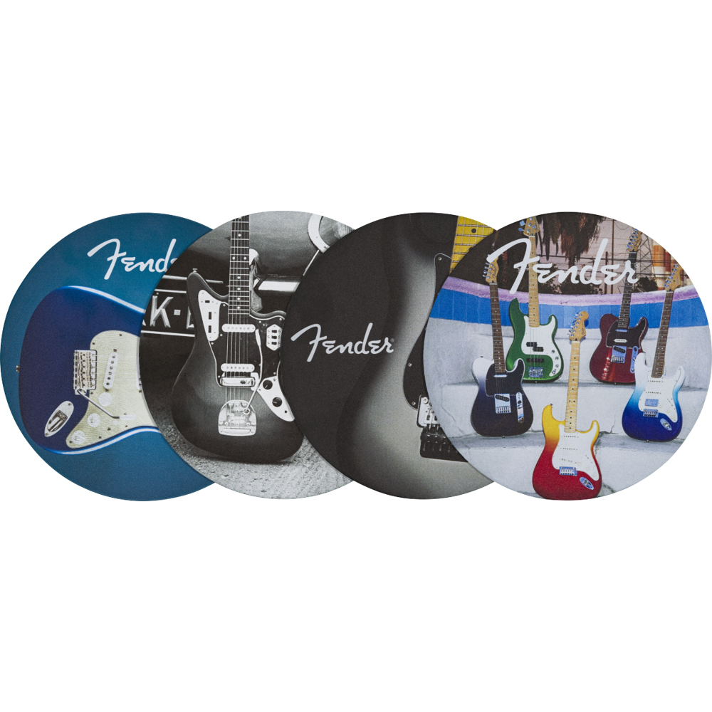 フェンダー Fender Guitar Coaster Set 4-PACK Multi-Color Leather コースター(フェンダー  レザー製コースター) web総合楽器店