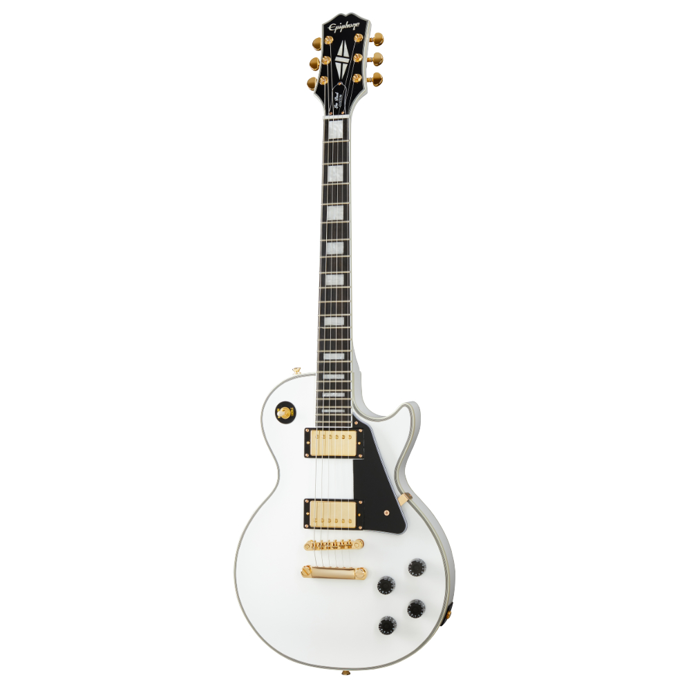 レスポールEpiphone Les Paul Custom White 白ホワイトダンカン - ギター