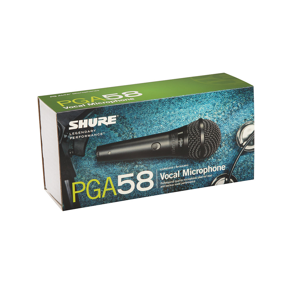 SHURE PGA58-LC-J カーディオイド・ダイナミック・ボーカルマイクロホン パッケージ画像