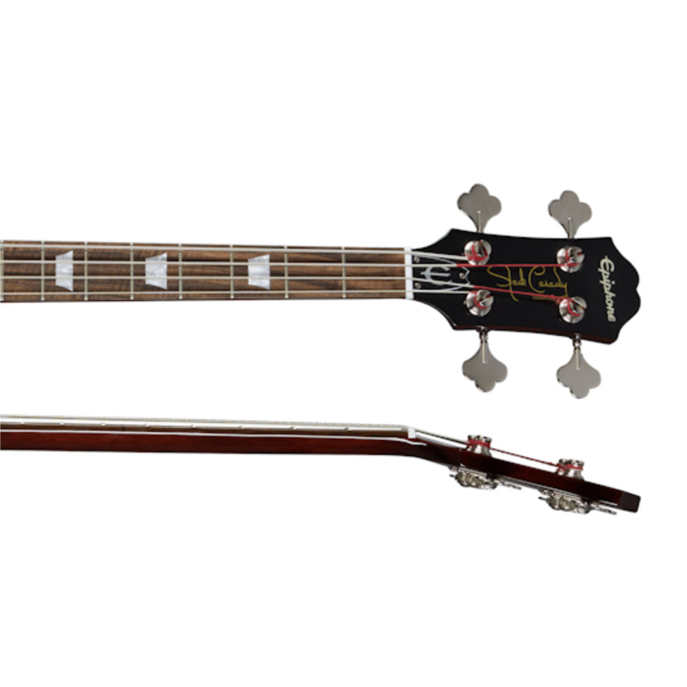 Epiphone Jack Casady Bass Sparkling Burgundy エレキベース ネック、ヘッド画像