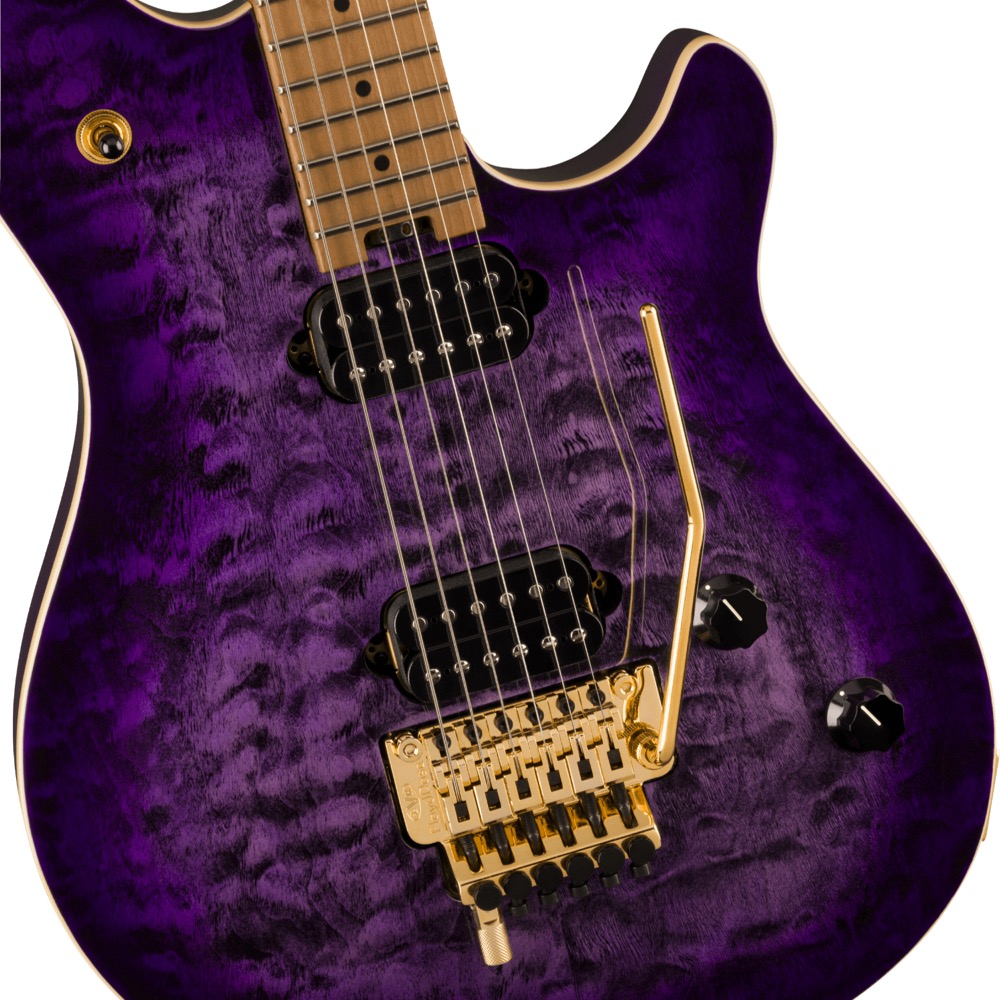 EVH イーブイエイチ Wolfgang Special QM Purple Burst エレキギター ボディアップ画像