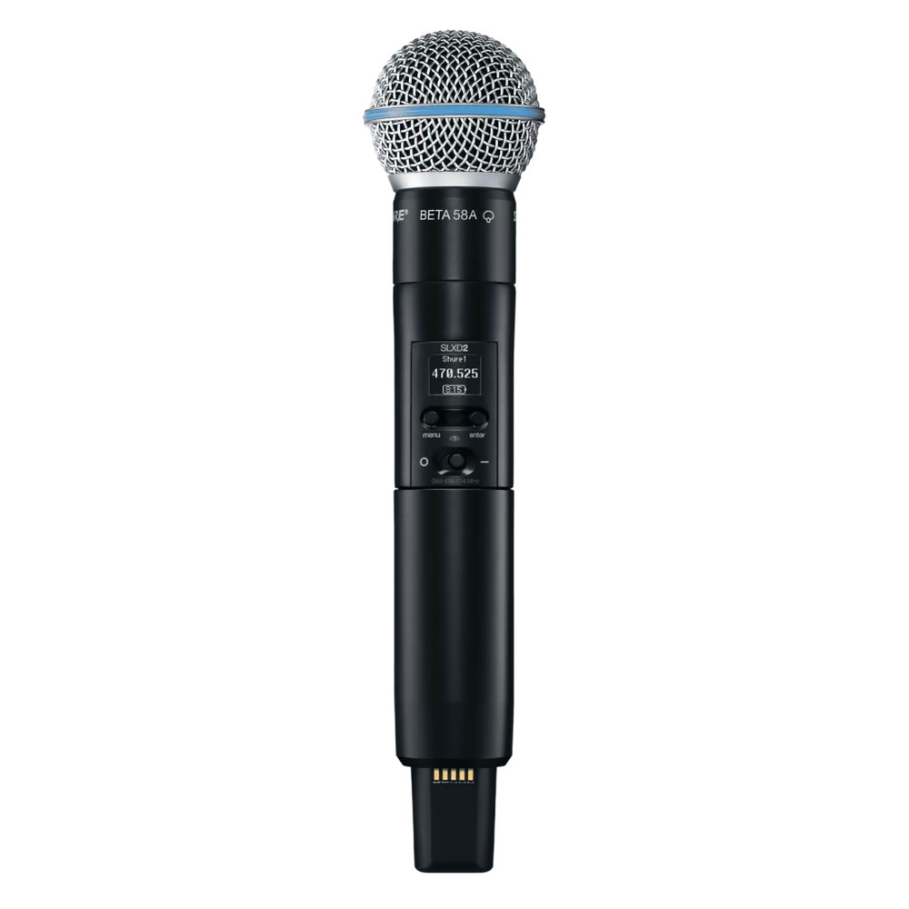 SHURE シュア SLXD24DJ/B58-JB ボーカル用デュアルワイヤレスシステム B帯 ハンドヘルド型送信機 デュアル受信機 ハンドヘルド送信機画像