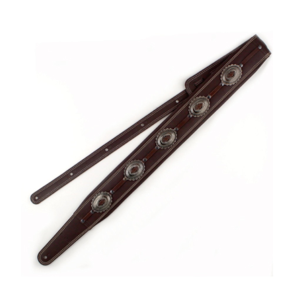 Richter Straps リヒターストラップ #1546 Springbreak I Concho Brown / Old Nickel ギターストラップ