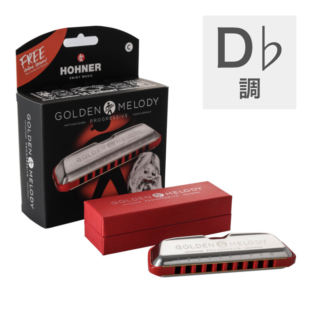 HOHNER ホーナー Golden Melody Progressive D♭ 10ホールハーモニカ