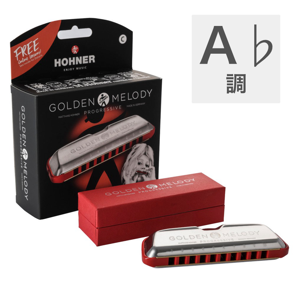 HOHNER ホーナー Golden Melody Progressive A♭ 10ホールハーモニカ