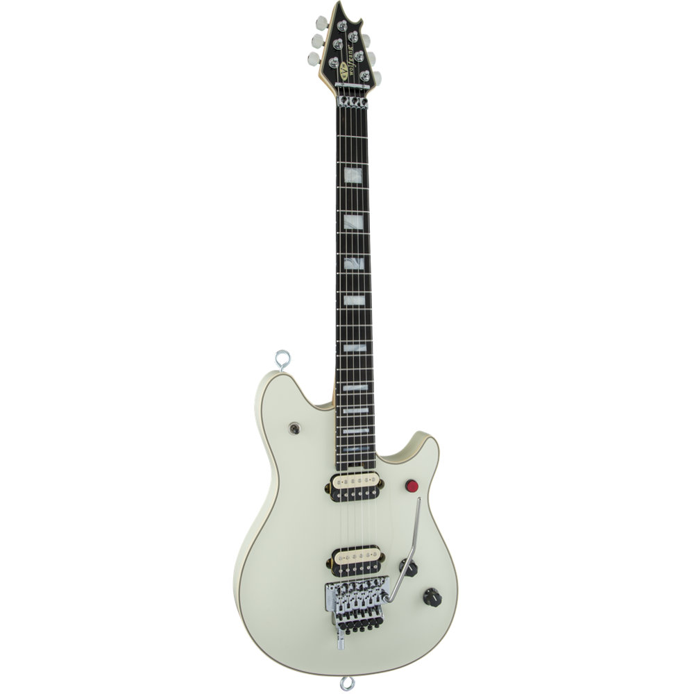 EVH イーブイエイチ Wolfgang USA Edward Van Halen Signature， Ebony Fingerboard， Ivory エレキギター 左ボディサイドからボディトップ