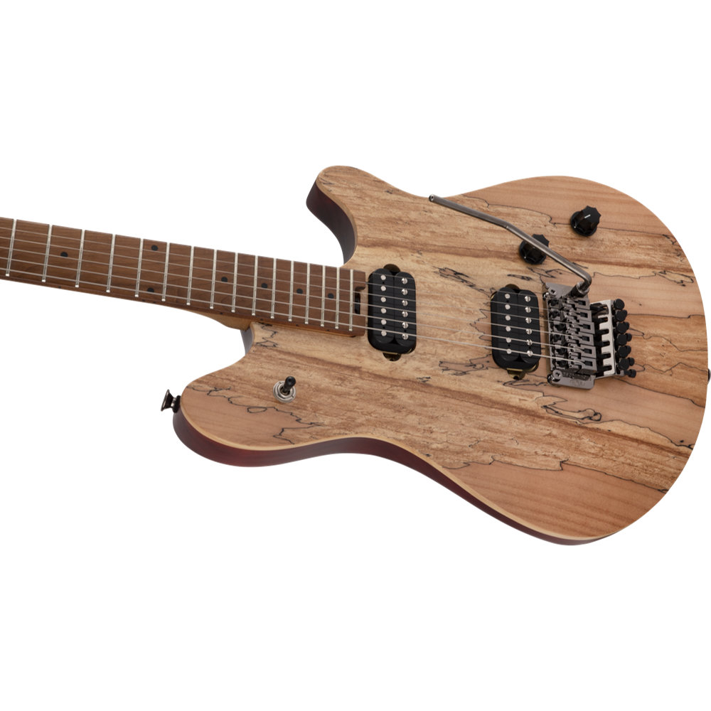 EVH イーブイエイチ Wolfgang WG Standard，Exotic，Spalted Maple， Baked Maple Fingerboard， Natural エレキギター PUセレクター側からボディトップ