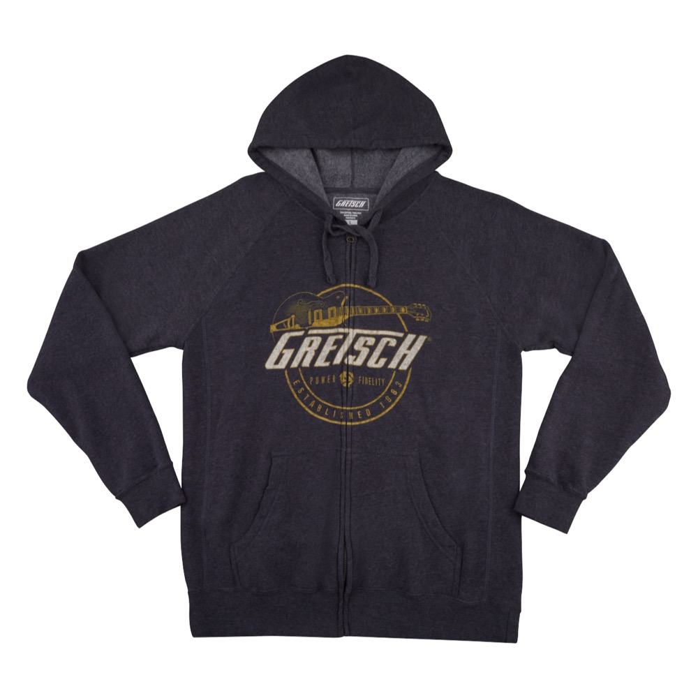 GRETSCH グレッチ Power & Fidelity Zip Hoodie Grey Lサイズ 長袖 フーディー パーカー