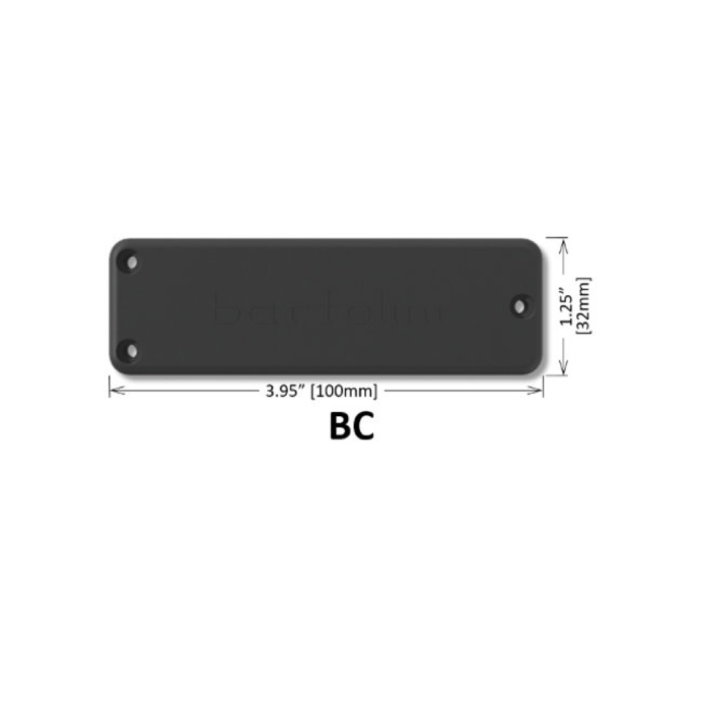 Bartolini バルトリーニ BC4C-T 4-String Original BC Soapbar エレキベース用ピックアップ 寸法図