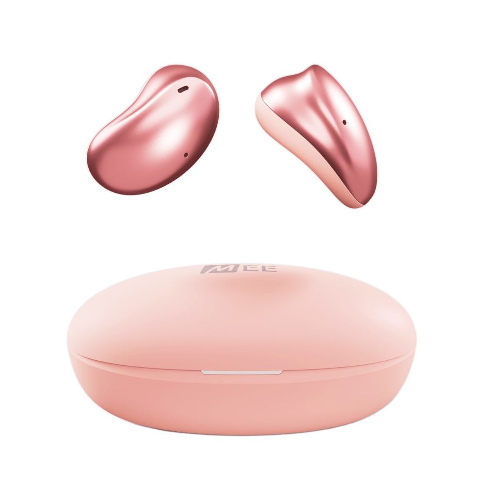 MEE audio ミーオーディオ TW3-RG PEBBLES Rose Gold トゥルーワイヤレスイヤホン 完全ワイヤレスイヤフォン Bluetoothイヤフォン イヤホンマイク アングル画像