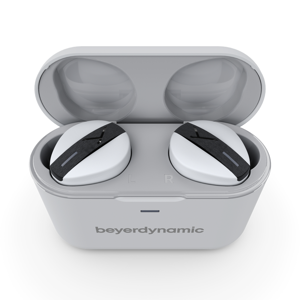 beyerdynamic ベイヤーダイナミック Free BYRD. gray 完全ワイヤレスイヤホン グレー ケース収納時画像