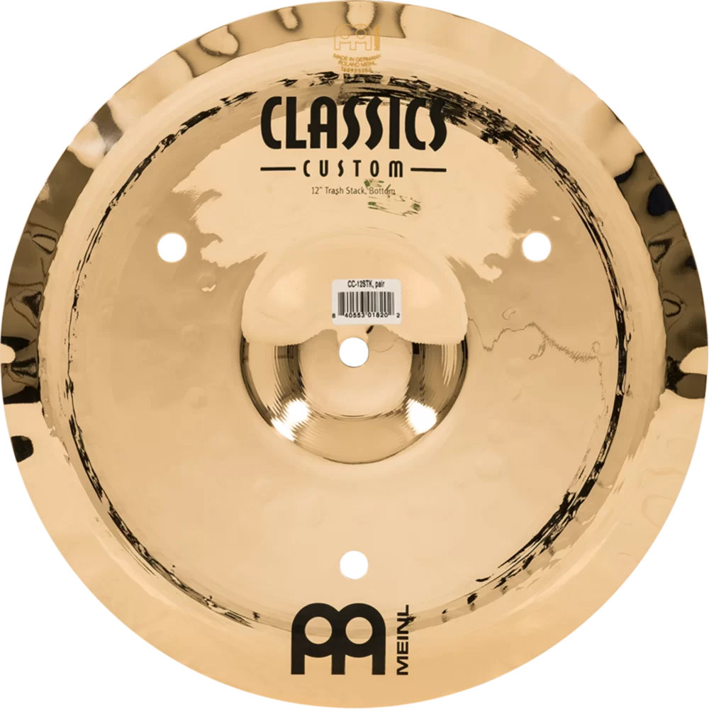 MEINL マイネル　CC-12STK Classics Custom Brilliant 12” Trash Stacks スタックシンバル ボトム表の正面