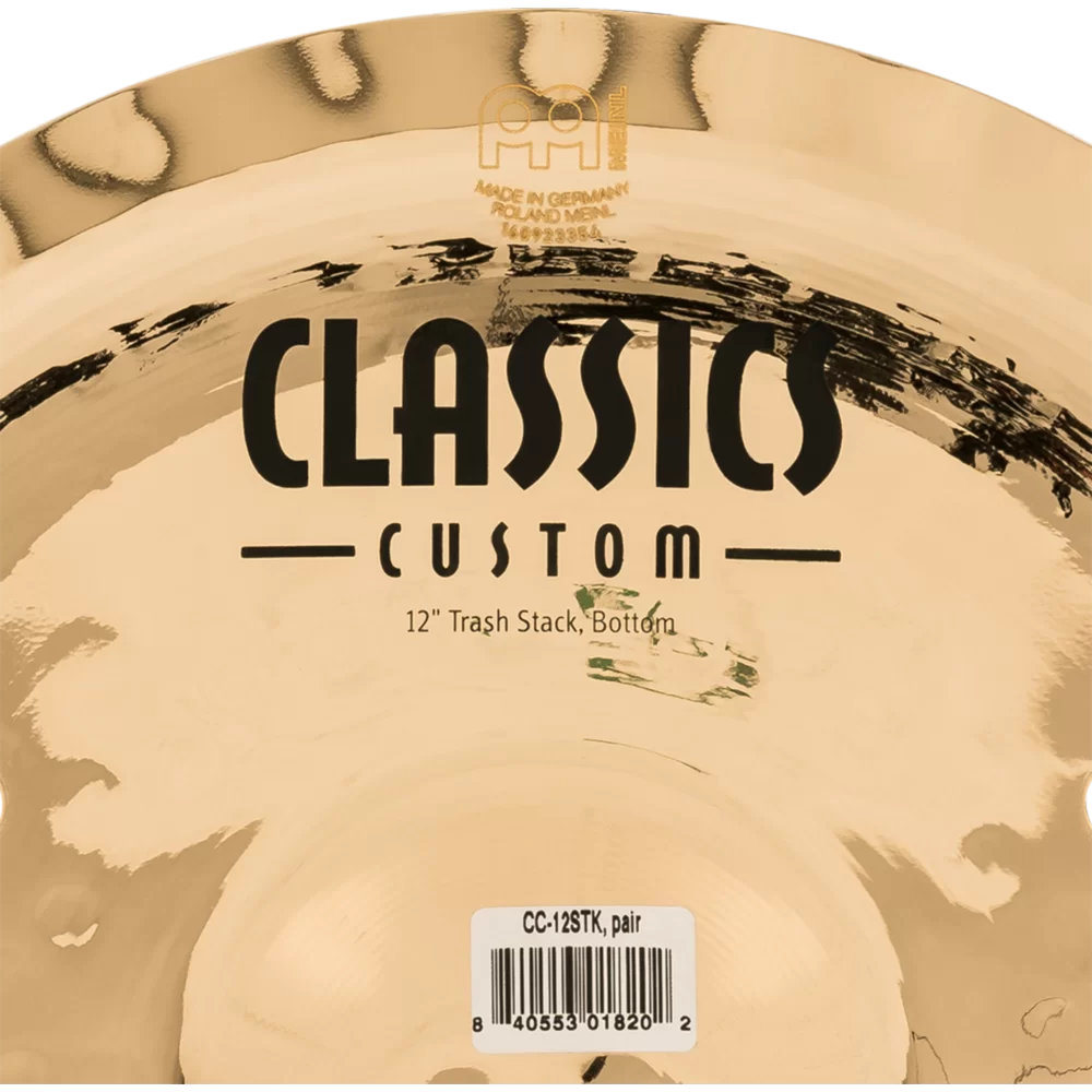 MEINL マイネル　CC-12STK Classics Custom Brilliant 12” Trash Stacks スタックシンバル ボトムロゴ