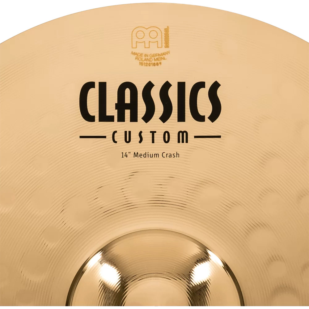 MEINL マイネル CC14MC-B Classics Custom Brilliant 14” MEDIUM Crash クラッシュシンバル ロゴ