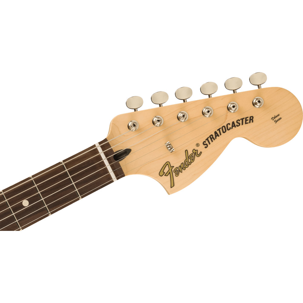 Fender フェンダー Limited Edition Tom Delonge Stratocaster， Rosewood Fingerboard， Graffiti Yellow ストラトキャスター エレキギター ネック、ヘッド表