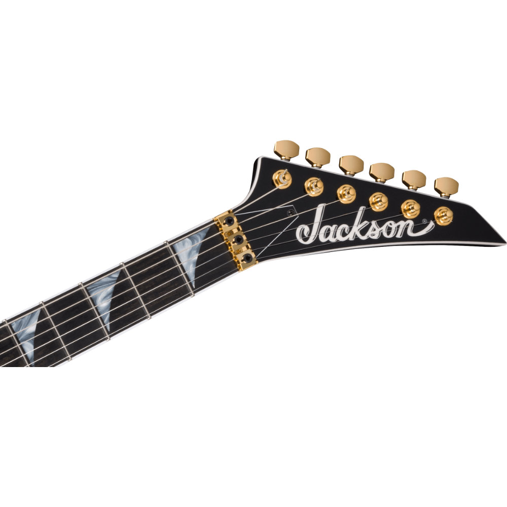 Jackson ジャクソン MJ Series Rhoads RR24MG Ebony Fingerboard Black with Yellow Pinstripes エレキギター ネック、ヘッド表