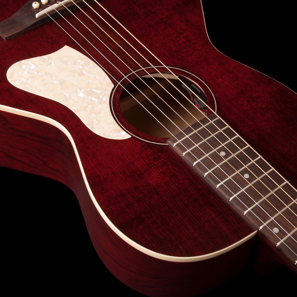 Art&Lutherie アートアンドルシアー Roadhouse Tennessee Red A/E エレクトリックアコースティックギター 平置き画像