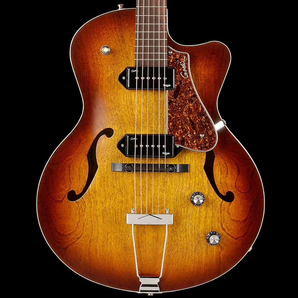 Godin ゴダン 5th Avenue CW Kingpin II Cognac Burst エレキギター ボディ画像