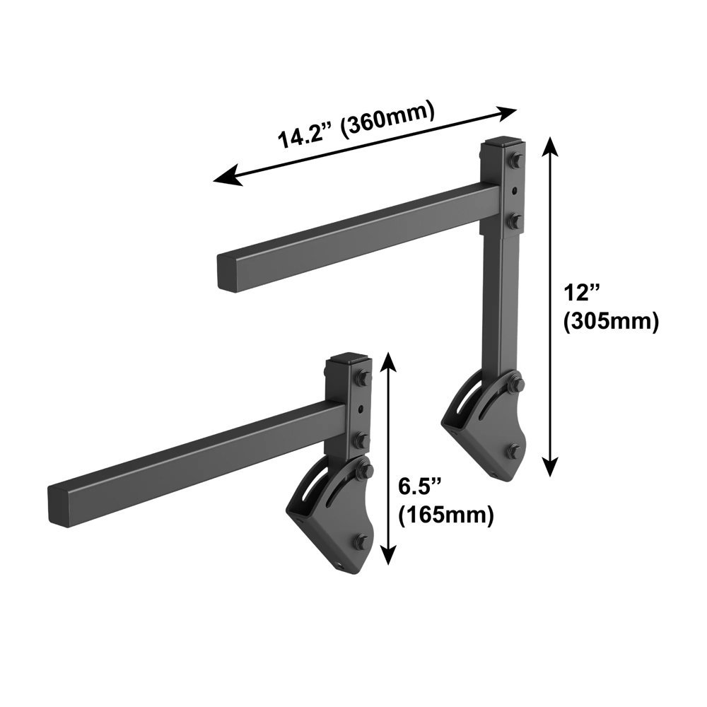 ISO ACOUSTICS V120 L-Bracket V120用Lブラケット V120との組み合わせで最大45度までスピーカーを下向きに調整可能 寸法図