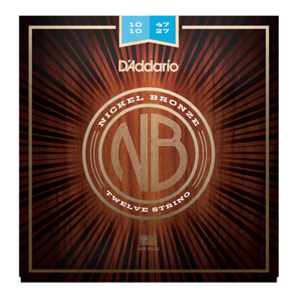 D’Addario ダダリオ NB1047-12 Nickel Bronze Acoustic Guitar Strings Light 12-String 12弦アコースティックギター弦