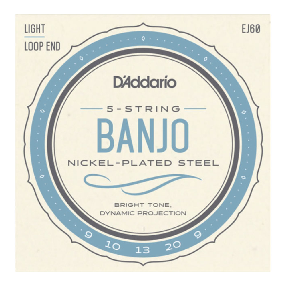 D’Addario ダダリオ EJ60 5-String Banjo Nickel Plated Light 9-20 バンジョー弦