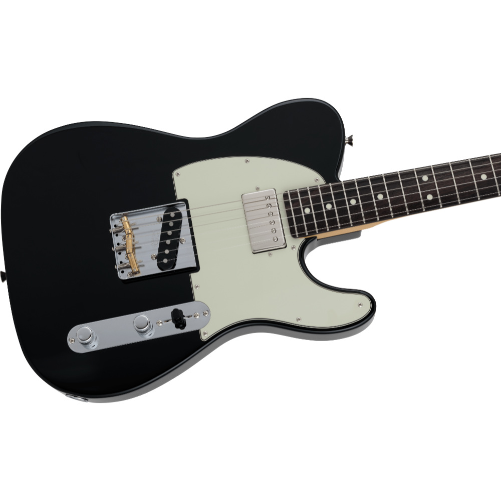 Fender フェンダー 2024 Collection Made in Japan Hybrid II Telecaster SH Black エレキギター テレキャスター ボディ斜めアングル画像