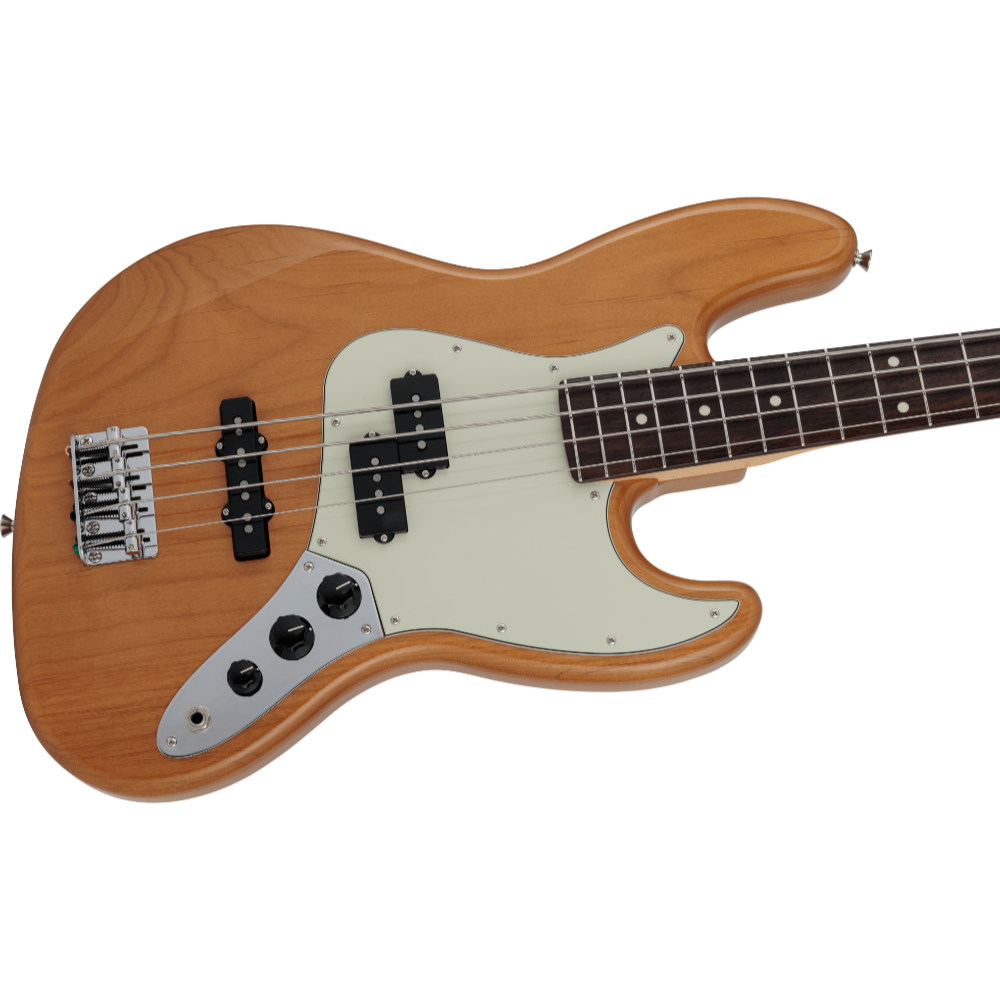 Fender フェンダー 2024 Collection Made in Japan Hybrid II Jazz Bass PJ RW VNT エレキベース ジャズベース ボディ斜めアングル画像