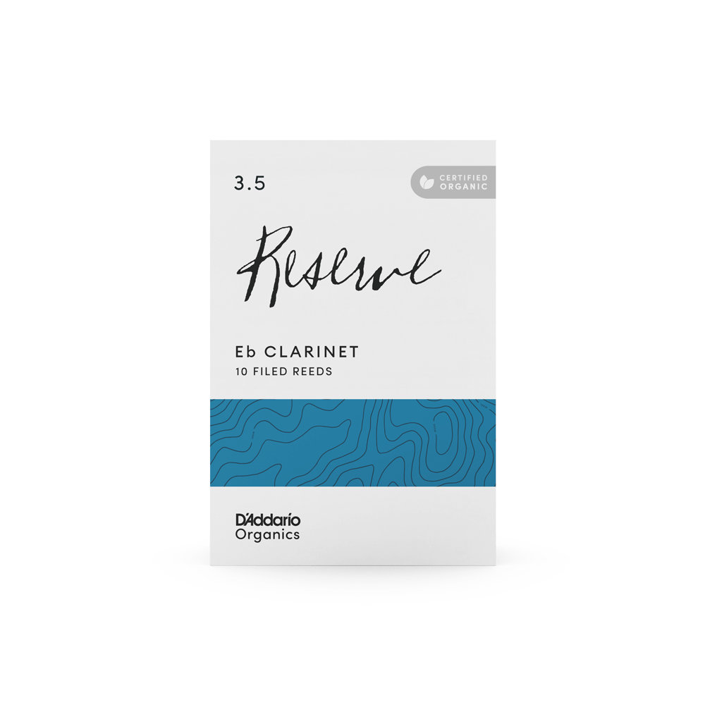 D’Addario Woodwinds ダダリオ ウッドウィンズ E♭クラリネット リード 10枚入り 硬さ：3.5 ダダリオ オーガニックス レゼルヴ パッケージ正面