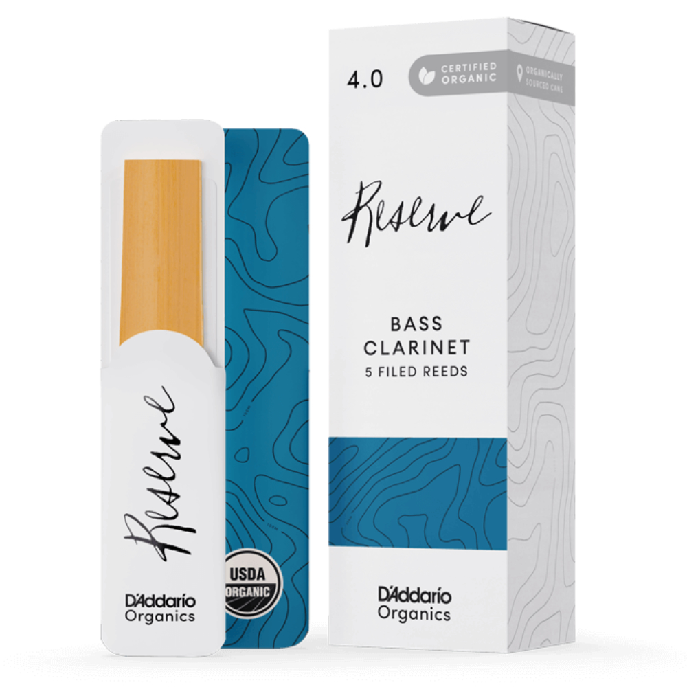 D’Addario Woodwinds ダダリオ ウッドウィンズ バスクラリネット リード 5枚入り 硬さ：4 ダダリオ オーガニックス レゼルヴ