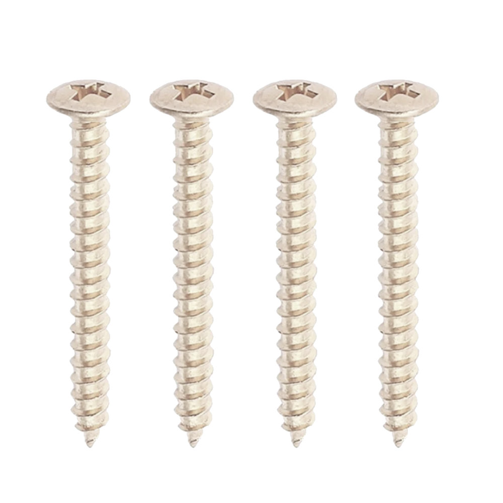 ALLPARTS オールパーツ GS-0005-001 Pack Of 4 Nickel Neckplate Screws ネックジョイント用スクリュー 4本入り