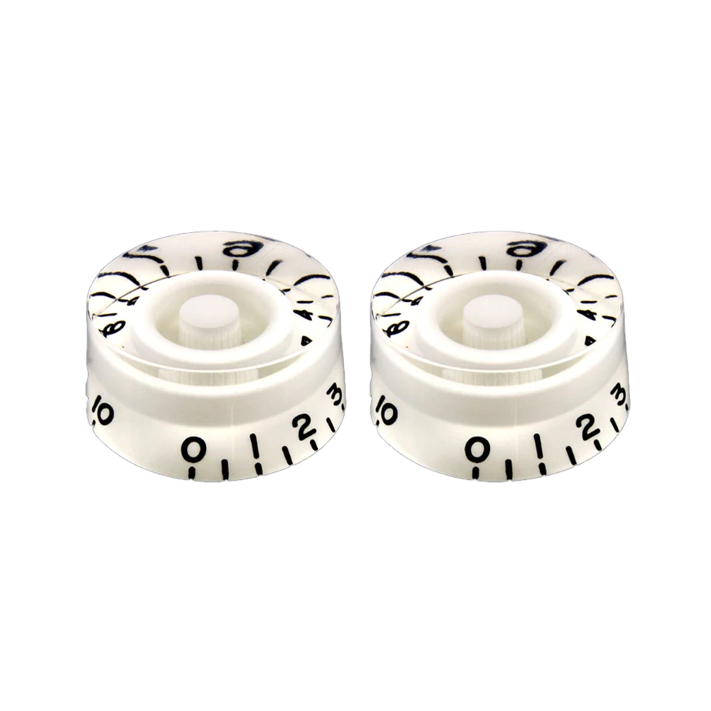 ALLPARTS オールパーツ PK-0130-025 White Speed Knobs コントロールノブ スピードノブ 2個セット