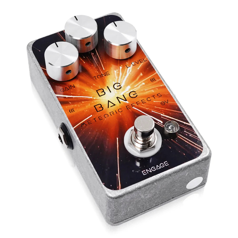 Meteoric Effects Big Bang Overdrive オーバードライブ ギターエフェクター フットスイッチ側サイドからのアングル