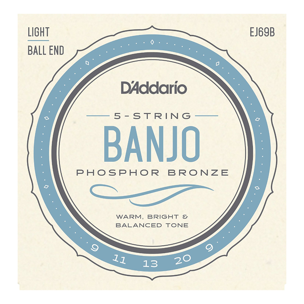 D’Addario ダダリオ EJ69B 5-String Banjo Phosphor Bronze Light 9-20 5弦バンジョー弦 ボールエンド