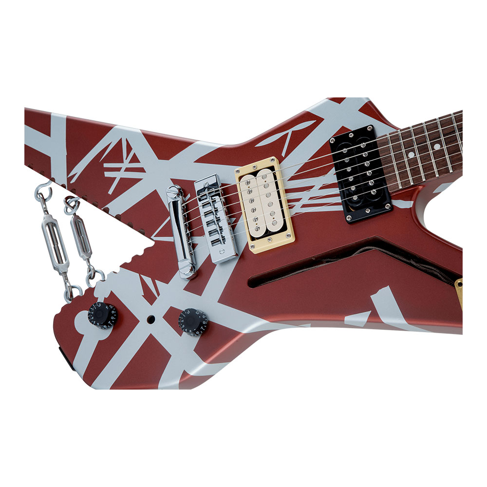 EVH イーブイエイチ Striped Series Shark Burgundy with Silver Stripes エレキギター ボディ