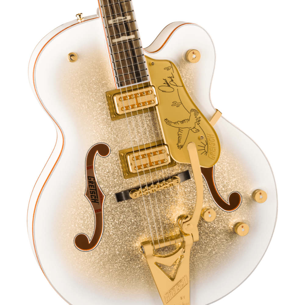 GRETSCH グレッチ G6136TG-OP Limited Edition Orville Peck Falcon with String-Thru Bigsby Oro Sparkle エレキギター ボディ画像