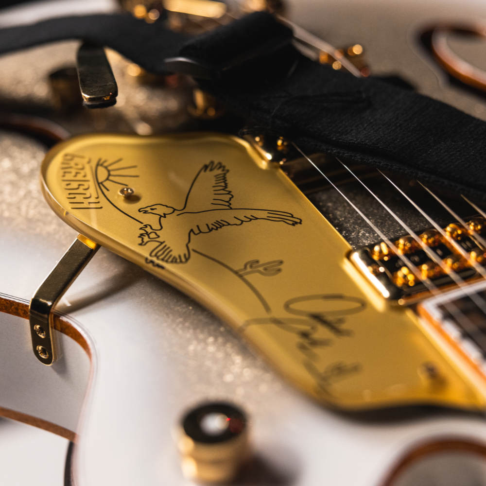 GRETSCH グレッチ G6136TG-OP Limited Edition Orville Peck Falcon with String-Thru Bigsby Oro Sparkle エレキギター ピックガード画像