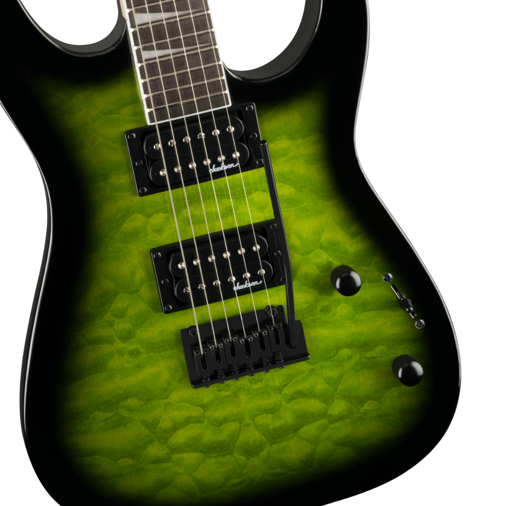 Jackson ジャクソン JS Series Dinky JS20 DKQ 2PT Transparent Green Burst エレキギター ボディ画像1