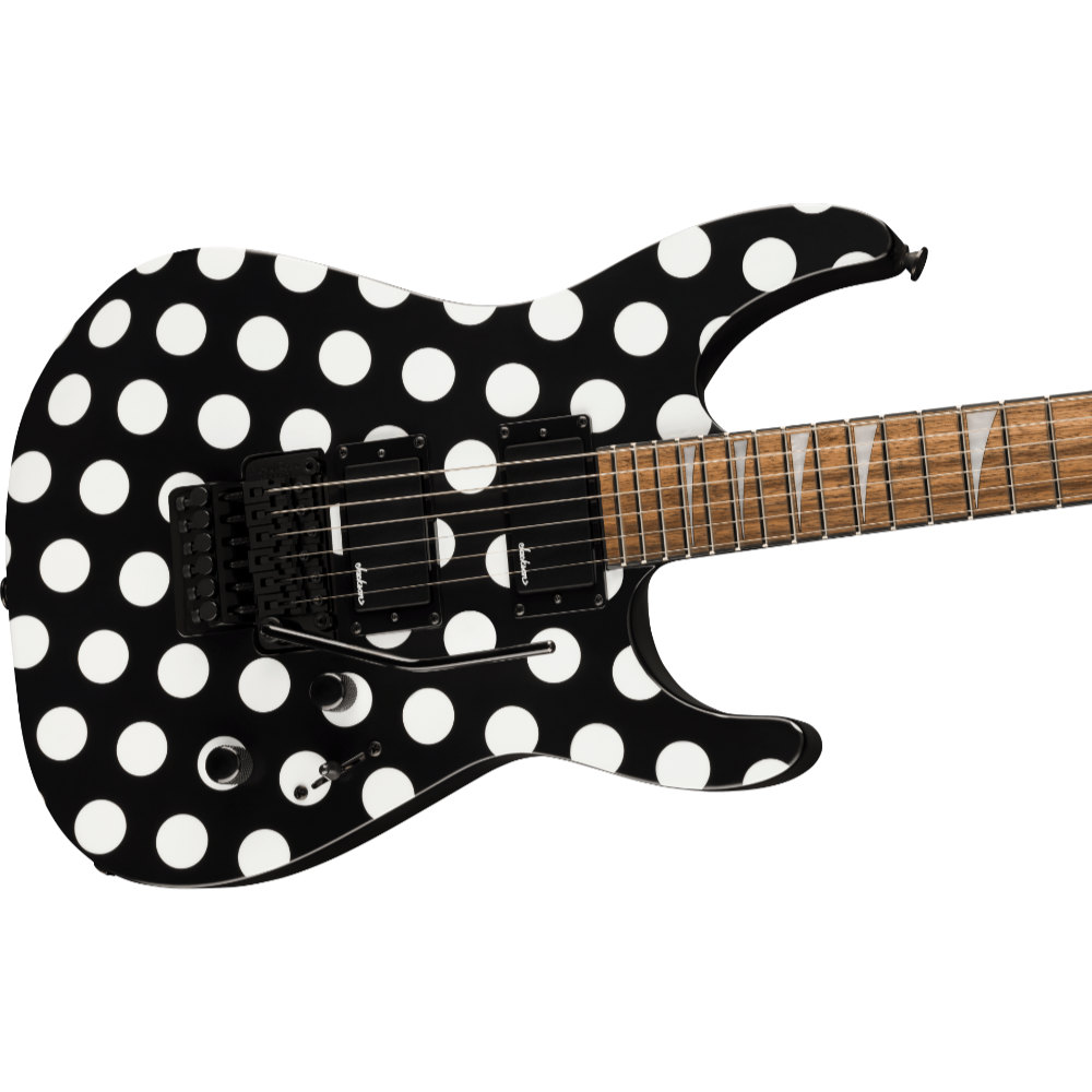 Jackson ジャクソン X Series Soloist SLX DX Polka Dot エレキギター ボディ斜めアングル画像