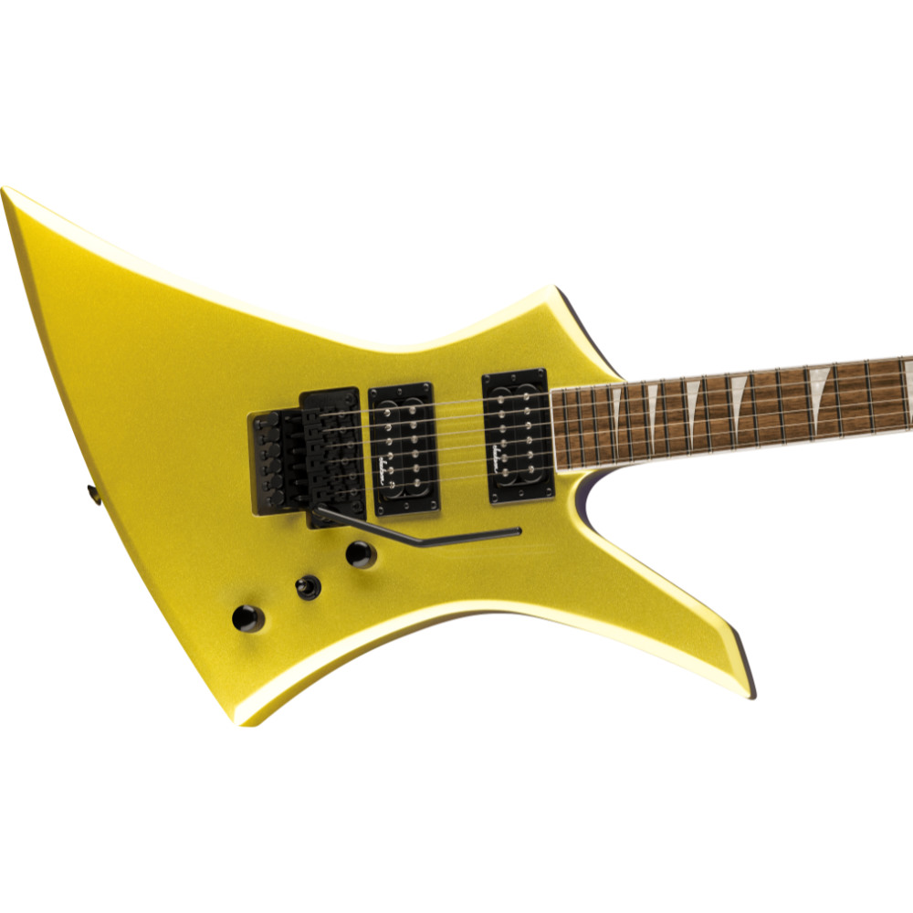 Jackson ジャクソン X Series Kelly KEX Lime Green Metallic エレキギター ボディ斜めアングル画像