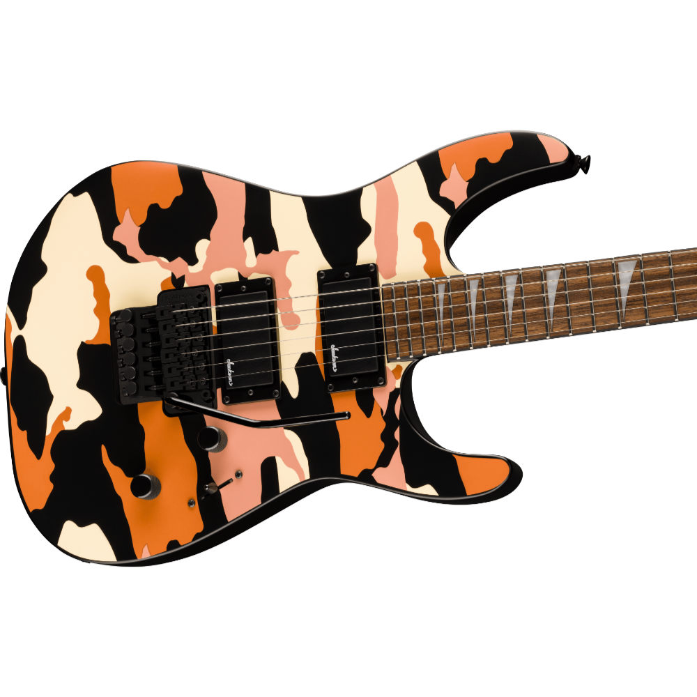 Jackson ジャクソン X Series Soloist SLX DX Camo Butterscotch Camo エレキギター ボディ斜めアングル画像