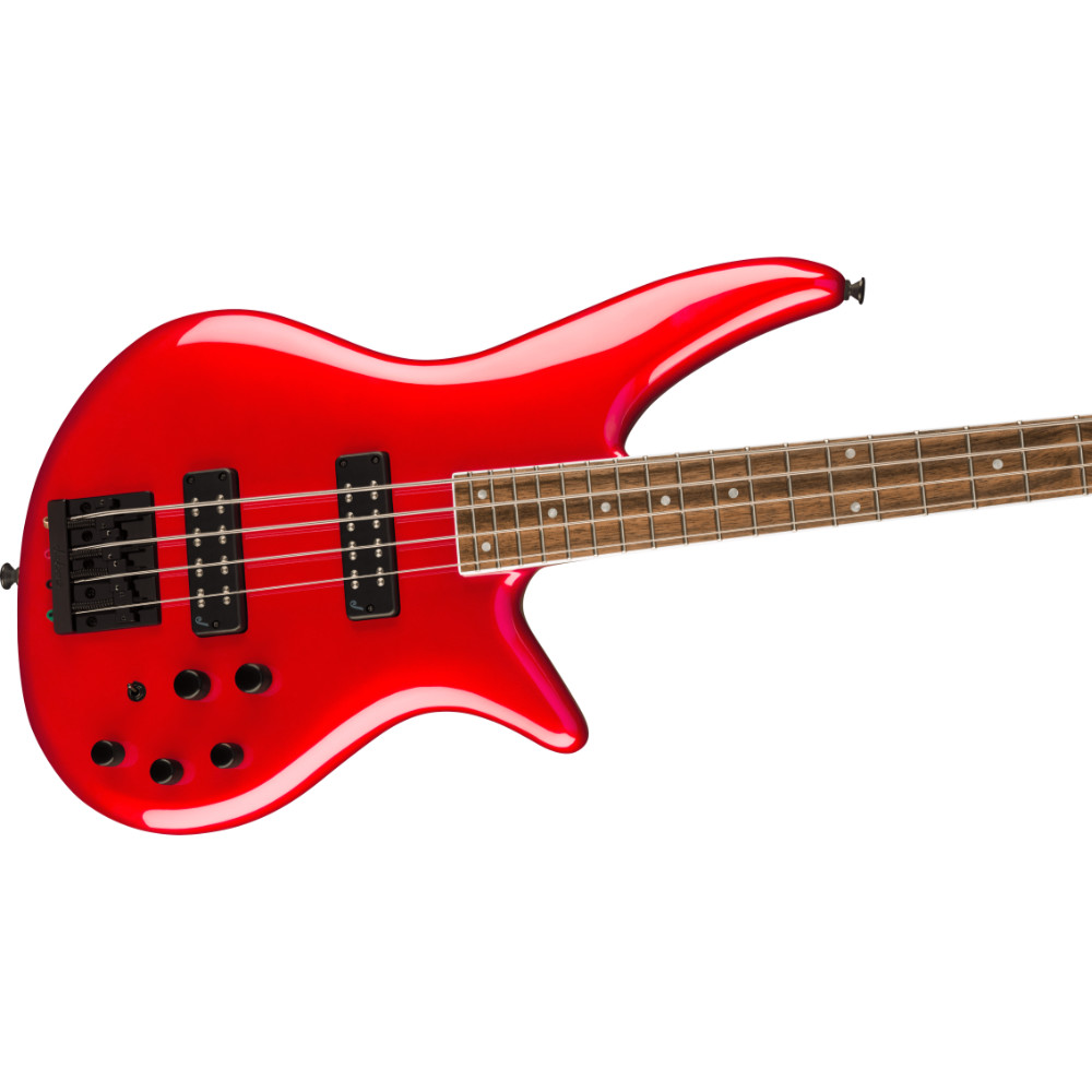 Jackson ジャクソン X Series Spectra Bass SBX IV Candy Apple Red エレキベース ボディ斜めアングル画像