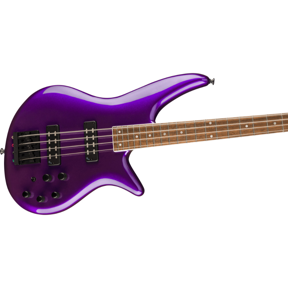 Jackson ジャクソン X Series Spectra Bass SBX IV Deep Purple Metallic エレキベース ボディ斜めアングル画像