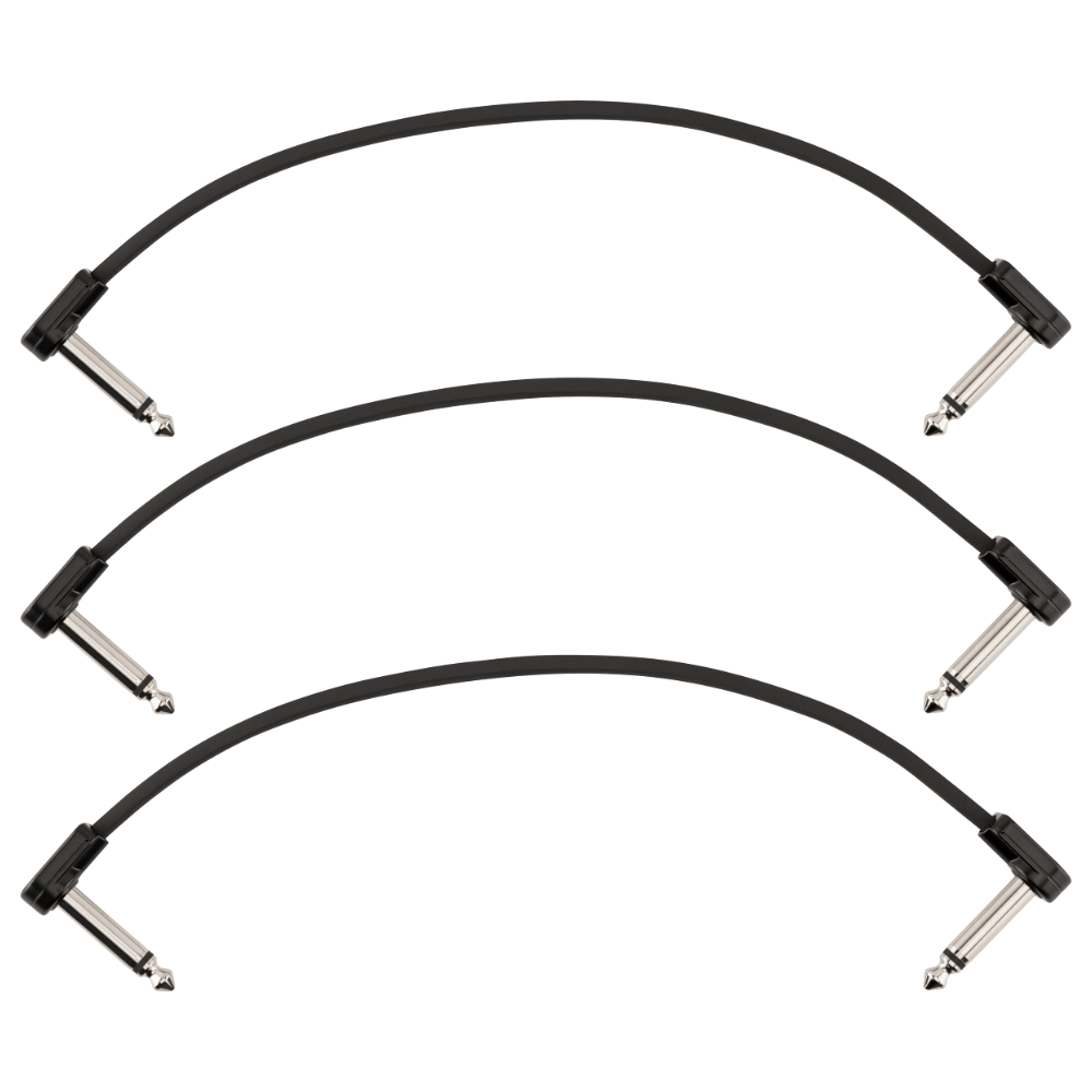 Fender フェンダー Blockchain 8インチ Patch Cable LL 20cm ギターケーブル 3本セット